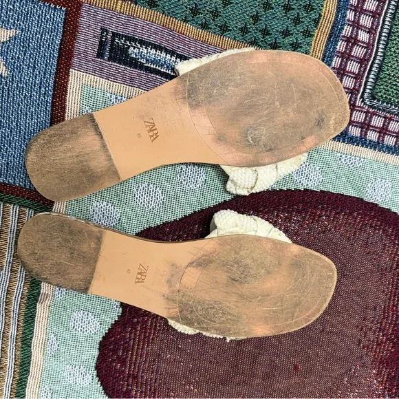 Zara Women's Tan and Cream Braided Sandals - Picture 2 of 4
